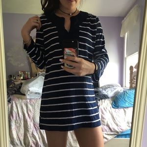 Ralph Lauren Navy and White Striped Cover Up